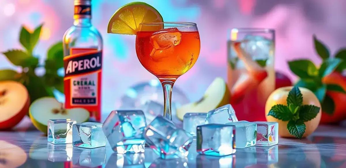 Ingredientes para Aperol com Refrigerante de Maçã Verde