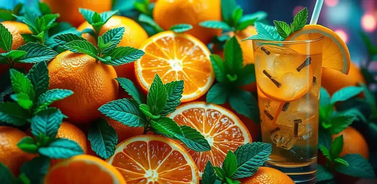 Misturando sabores: Laranja e hortelã