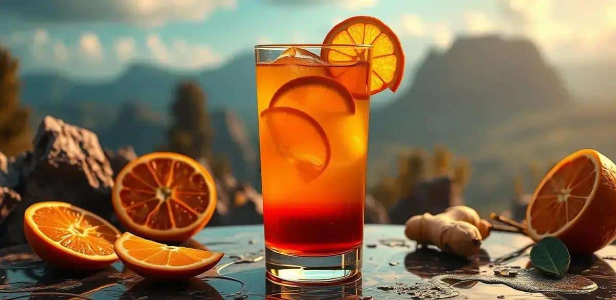 Leia mais sobre o artigo Conhaque com Suco de Laranja e Gengibre: Uma Bebida Irresistível