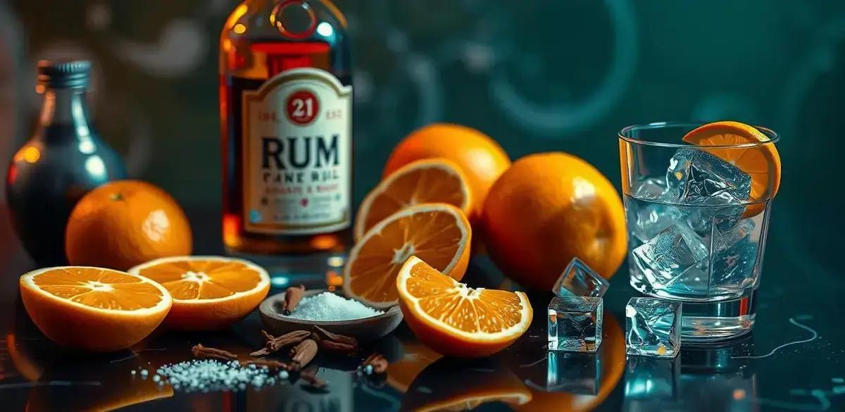 Ingredientes para Rum com Laranja e Cravo