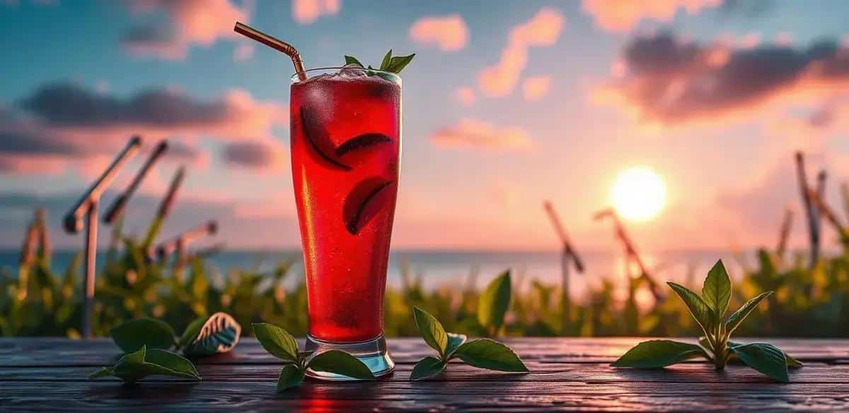 vodka com soda de frutas vermelhas e manjericao refrescante e irresistivel