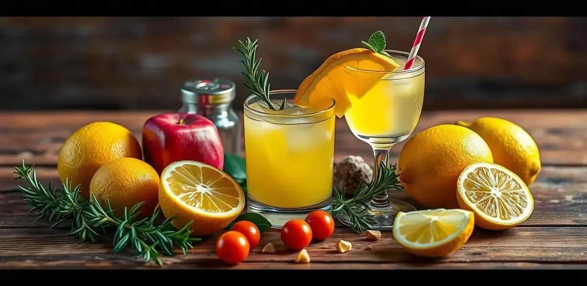 Ingredientes da Caipirinha de Limão Siciliano com Alecrim