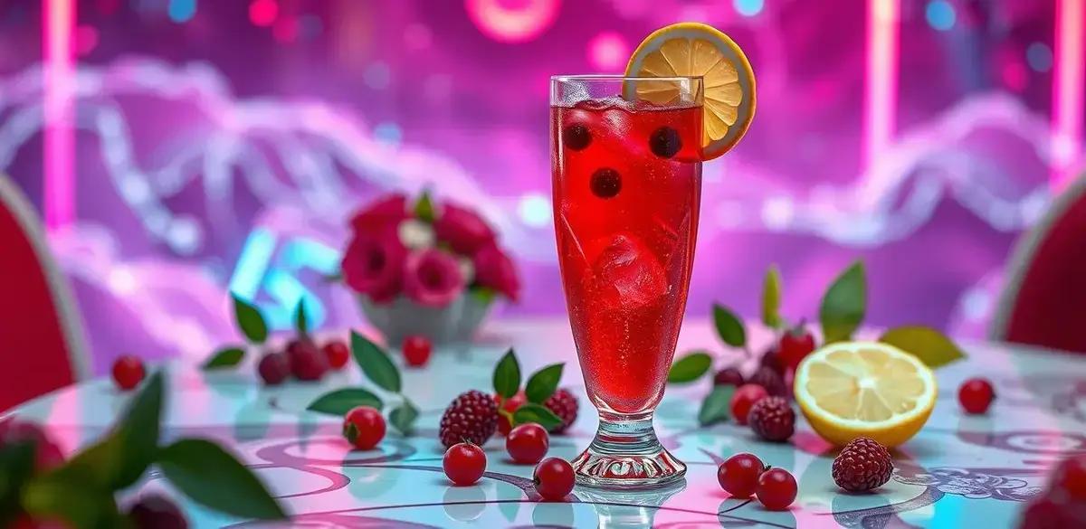 Ingredientes para Vodka com Refrigerante de Frutas Vermelhas