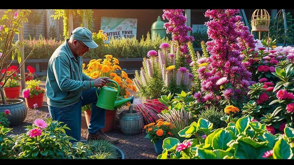 manutenção simples para um jardim saudável
