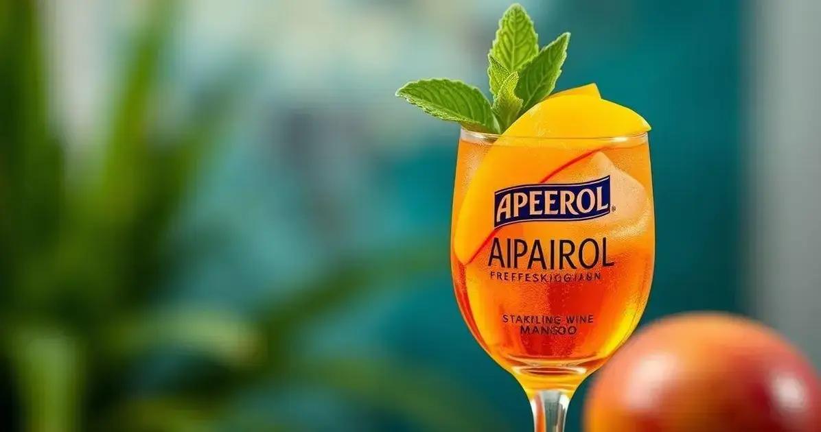 aperol com espumante e suco de manga refresco irresistivel para o verao