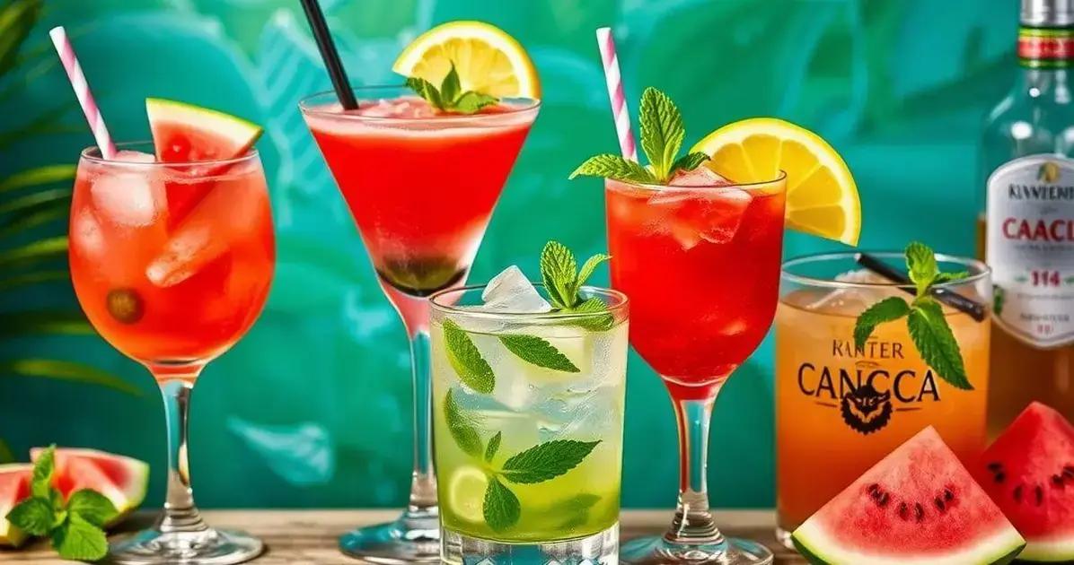 Como Utilizar Cachaça com Melancia em Coquetéis