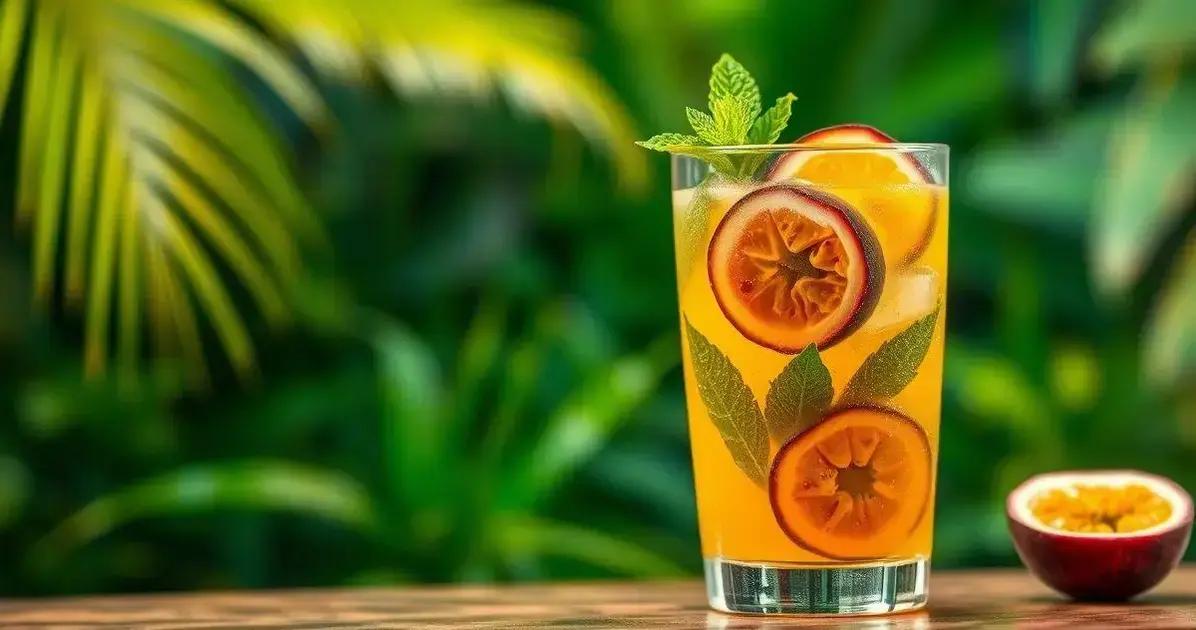 Leia mais sobre o artigo Caipirinha de Maracujá com Hortelã: Uma Bebida Refrescante Para o Verão