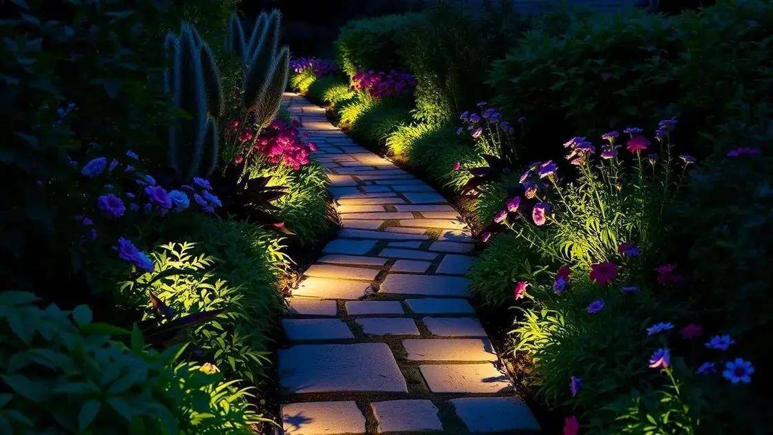 importância de um caminho iluminado no jardim