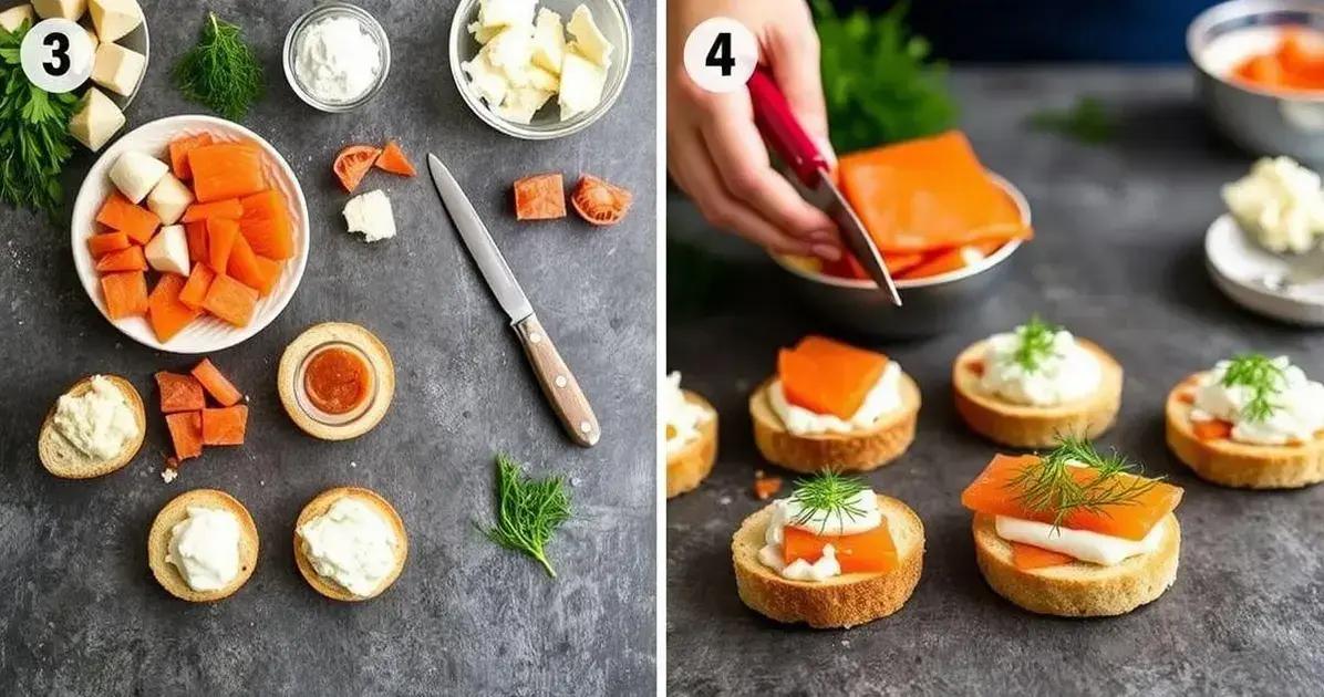 Método de Preparação do Canapé de Salmão