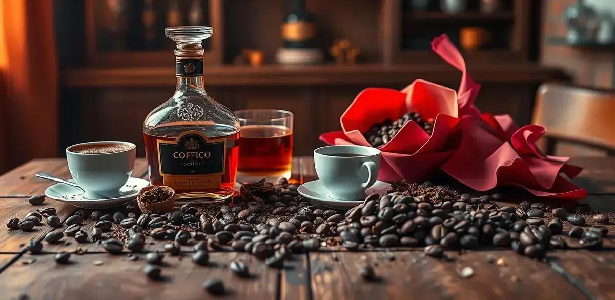 Ingredientes para Conhaque com Licor de Café e Raspas de Chocolate