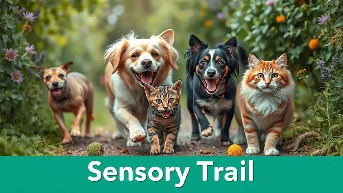 Benefícios da trilha sensorial para cães e gatos