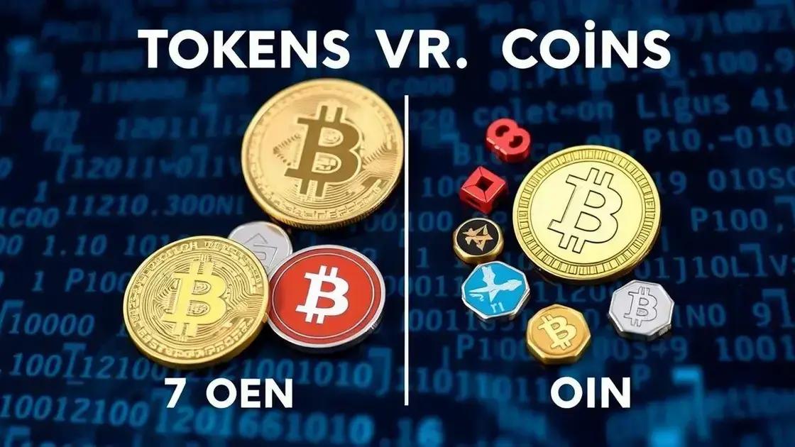 Diferenças entre tokens e moedas