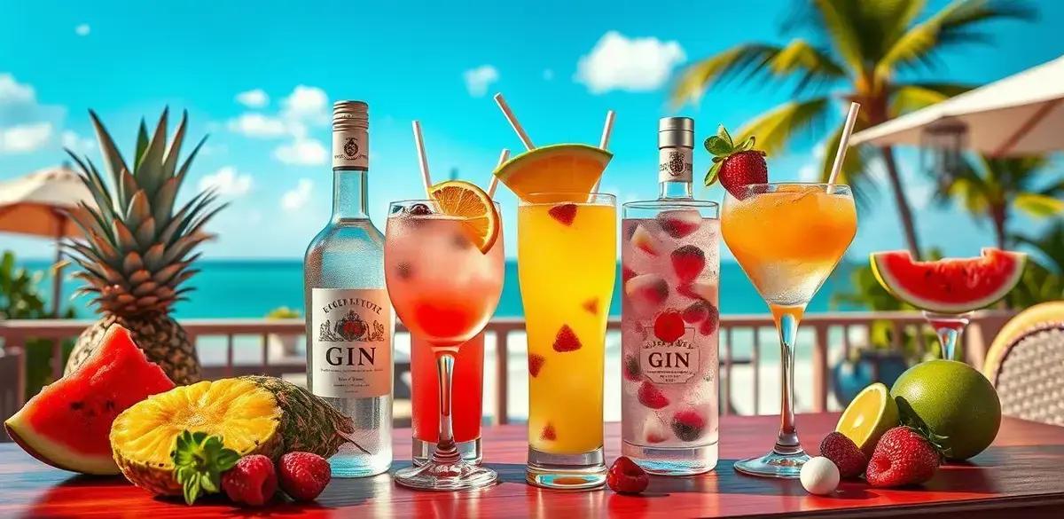 Sugestões de drinks com gin e sabores tropicais