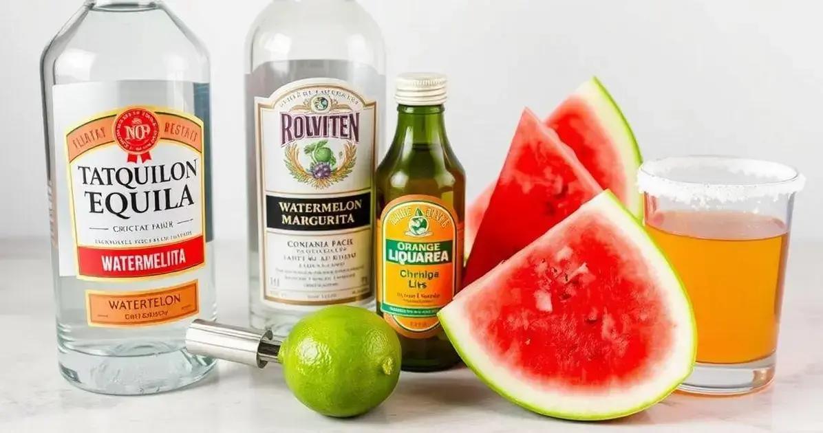 Ingredientes da Margarita com Refrigerante de Melancia