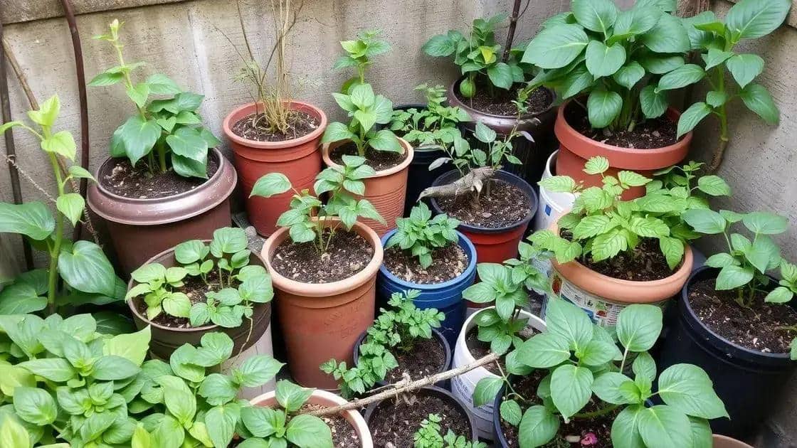 Vantagens de cultivar em pequenos espaços