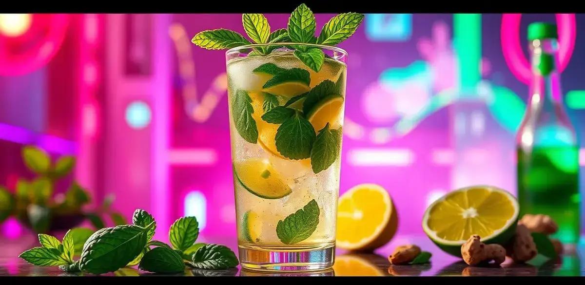 Como Preparar um Mojito com Soda de Maçã Verde e Gengibre