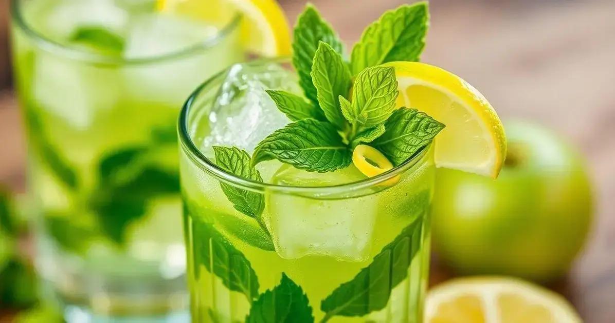 Ingredientes do Mojito com Soda de Maçã Verde