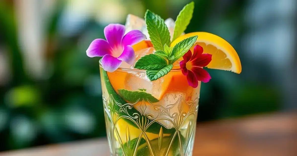 Servindo e decorando seu Mojito com Criatividade