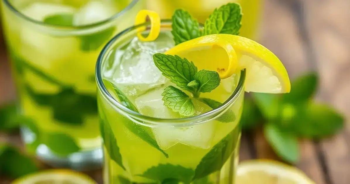mojito com soda de maca verde e raspas de limao refrescancia irresistivel