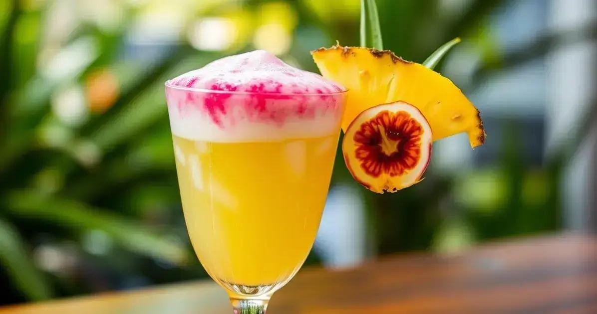 Ingredientes da Piña Colada com Espuma de Maracujá