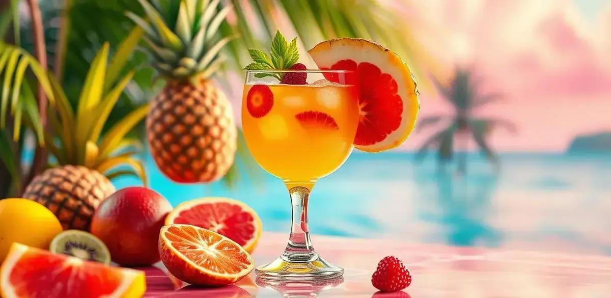punch cubano de frutas tropicais refrescancia e sabor a cada gole