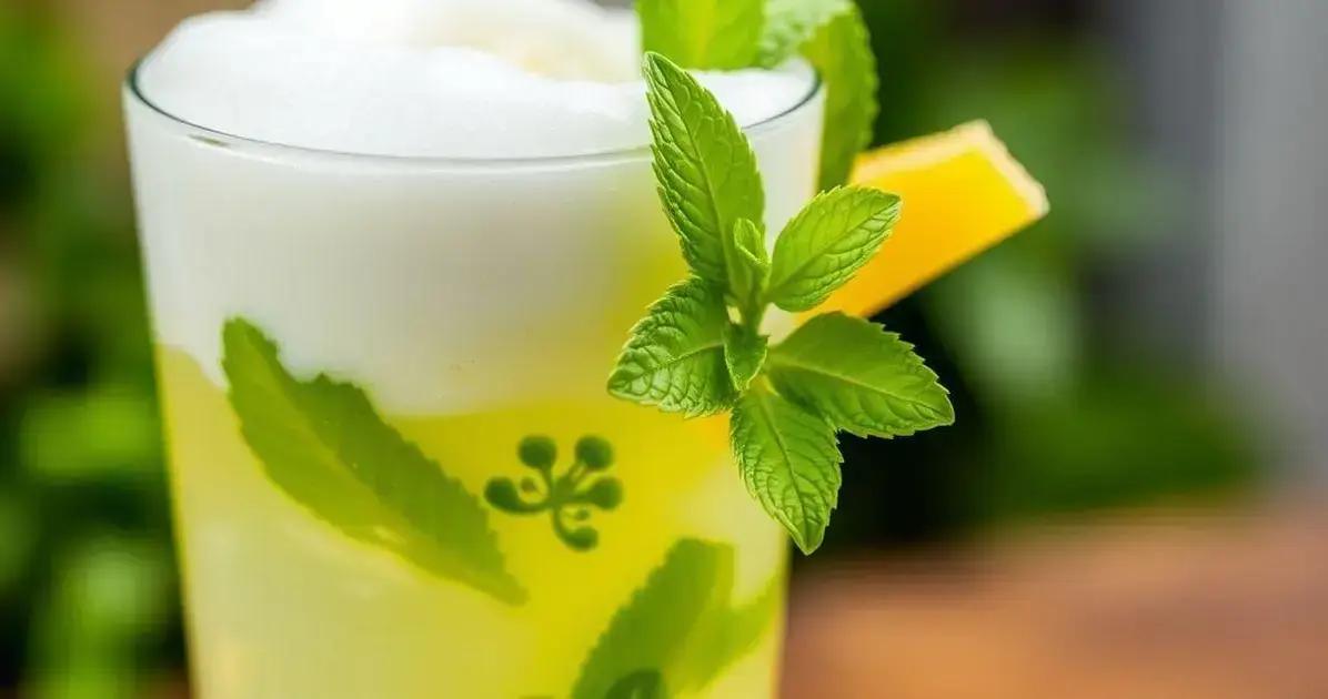 saque com espuma de abacaxi e hortela a receita refrescante do verao