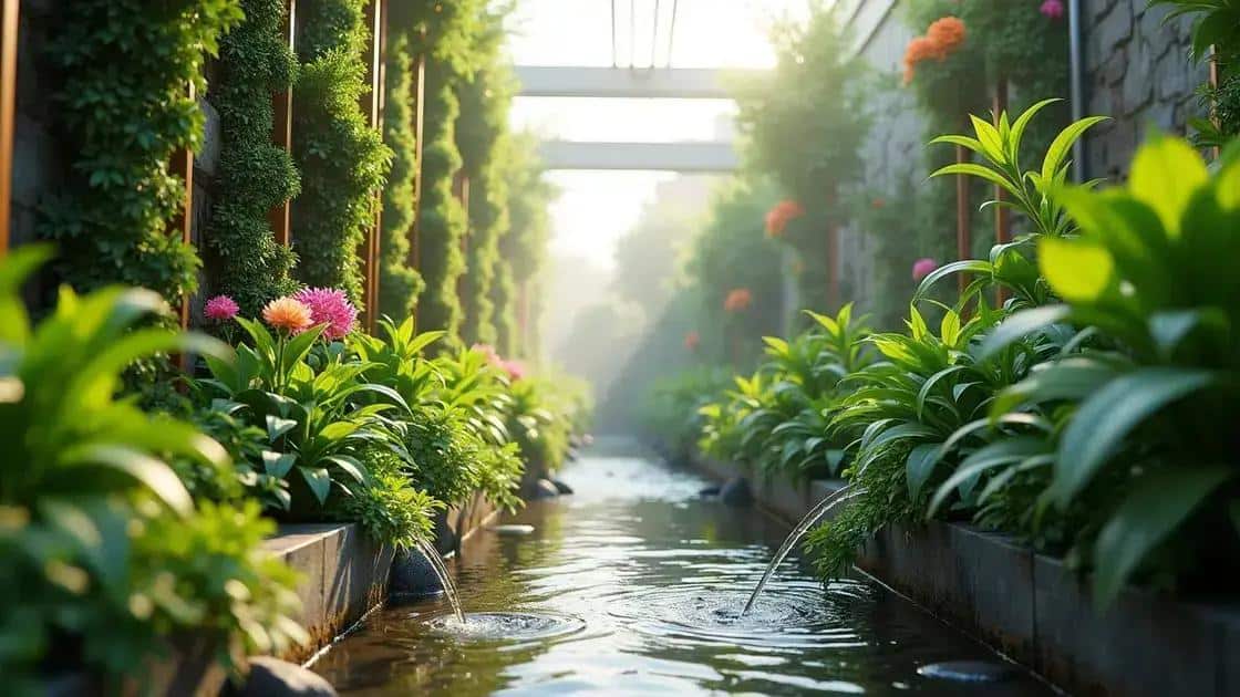 Vantagens da irrigação em hortas verticais