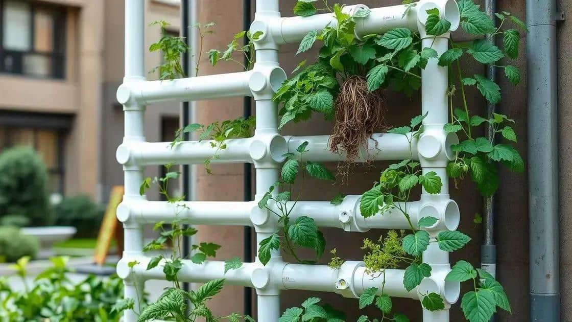 O que é vertical hidroponia em PVC?