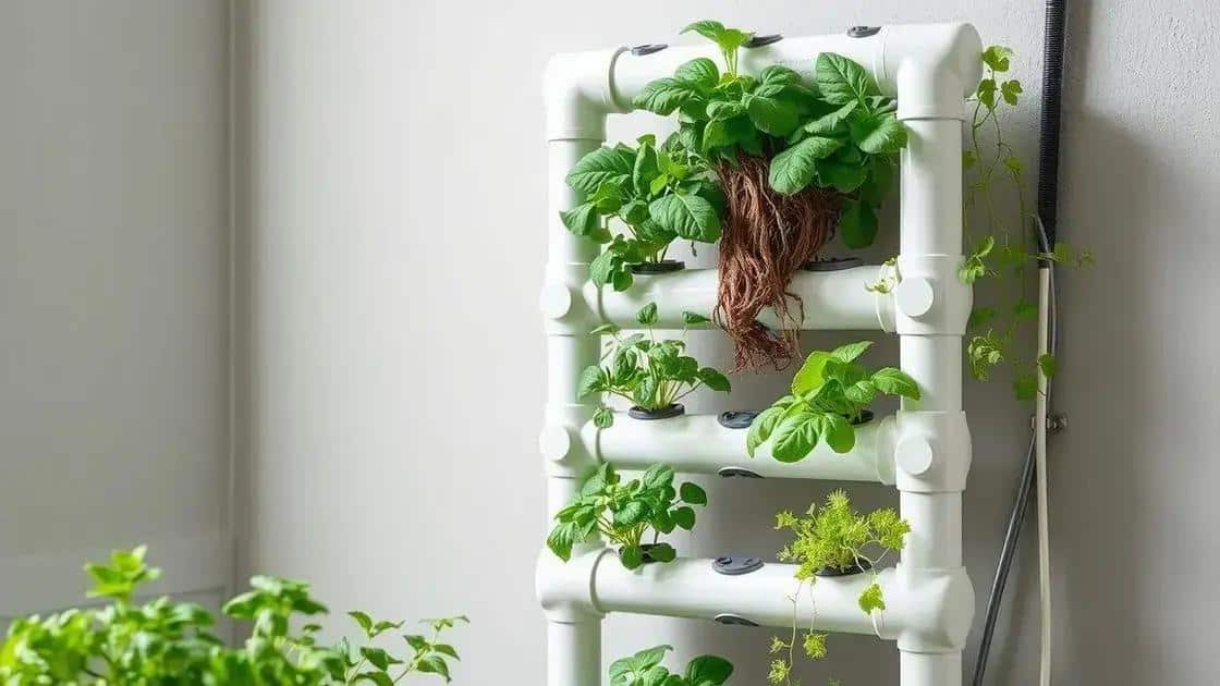Leia mais sobre o artigo Sistema Hidropônico Vertical de PVC que Produz 100 Pés de Alface em 2m²