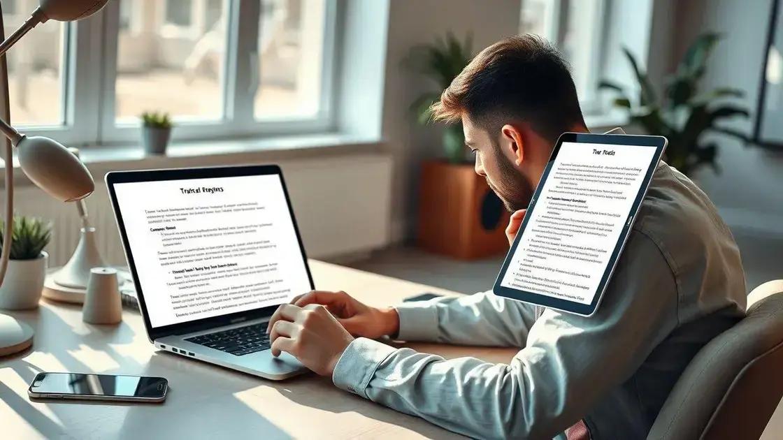 organize seu texto pensando na experiência do usuário