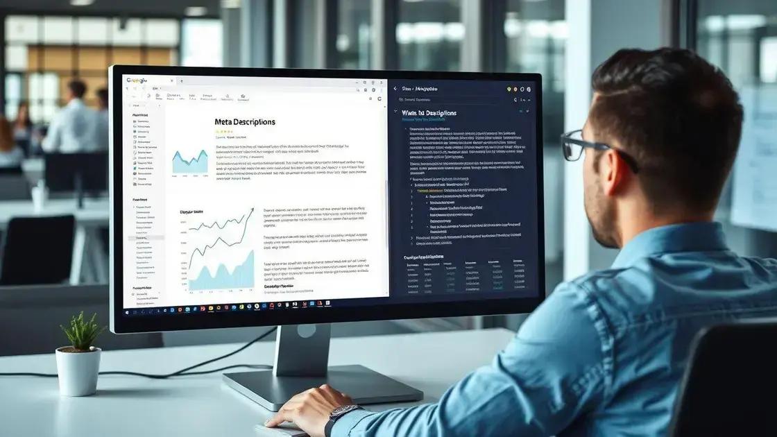 otimize o título e as meta descriptions