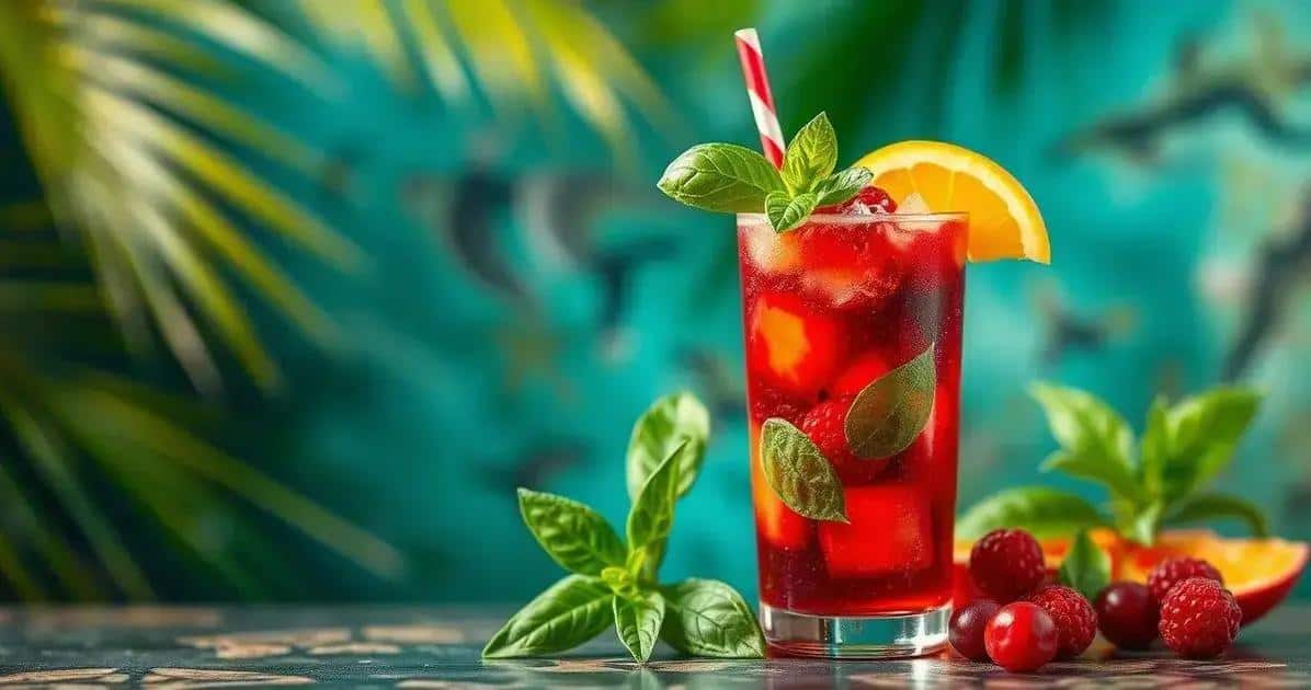 Leia mais sobre o artigo Energético Tropical com Frutas Vermelhas e Manjericão: Refresque-se com Sabor
