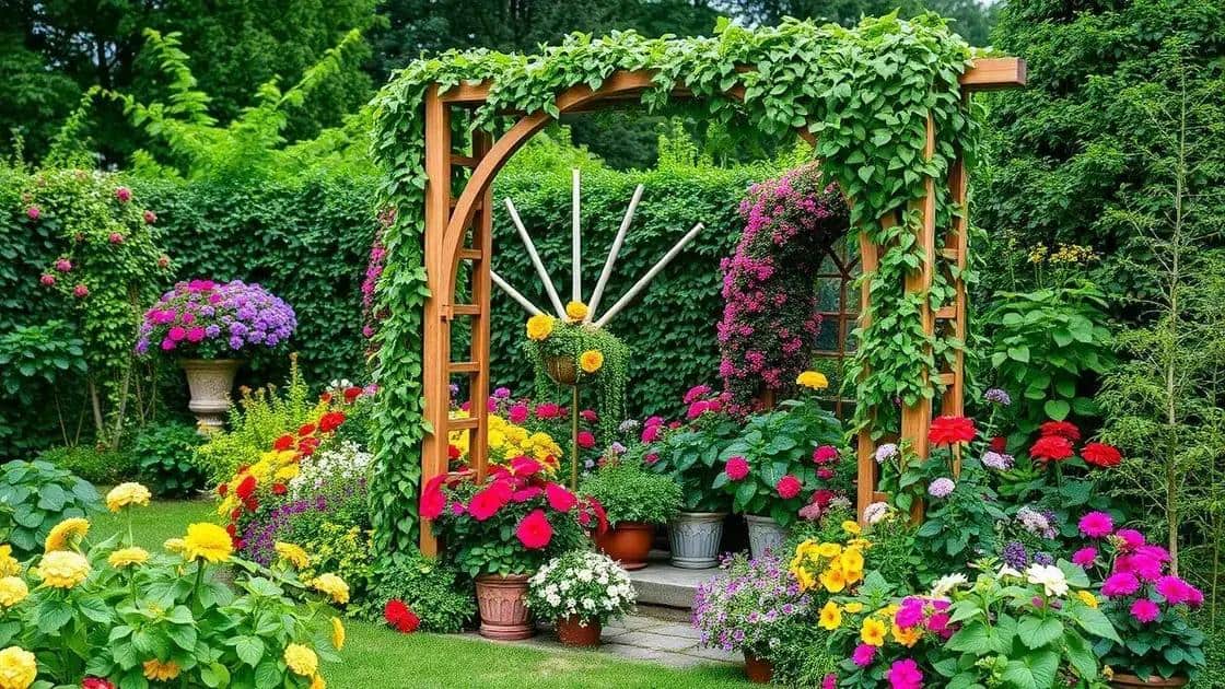 vantagens de usar um arco reforçado no jardim
