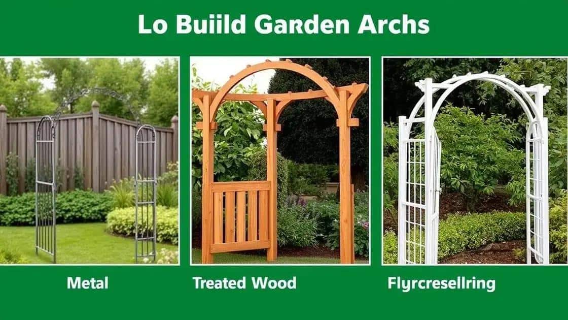 materiais ideais para construir um arco durável