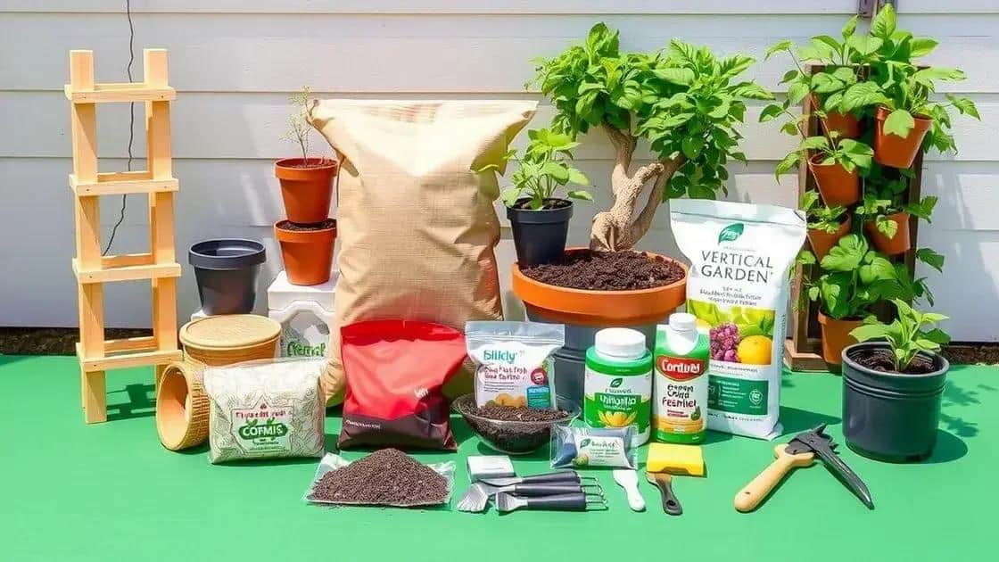 Materiais necessários para construir uma horta vertical