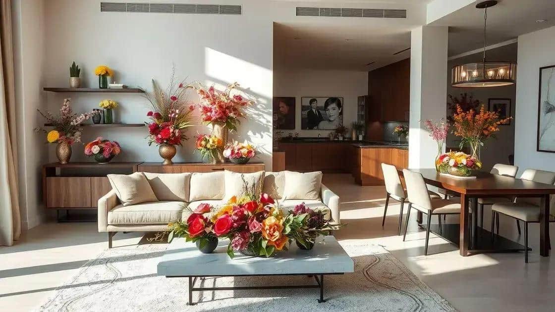 Onde posicionar arranjos florais permanentes para maior efeito
