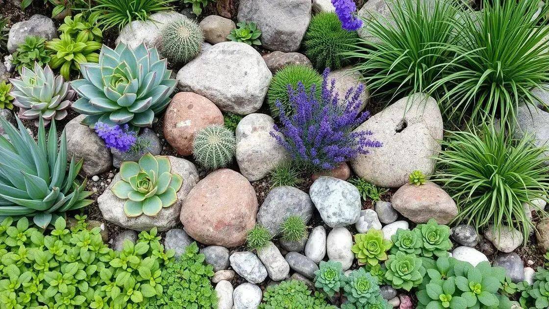 plantas que combinam com pedras