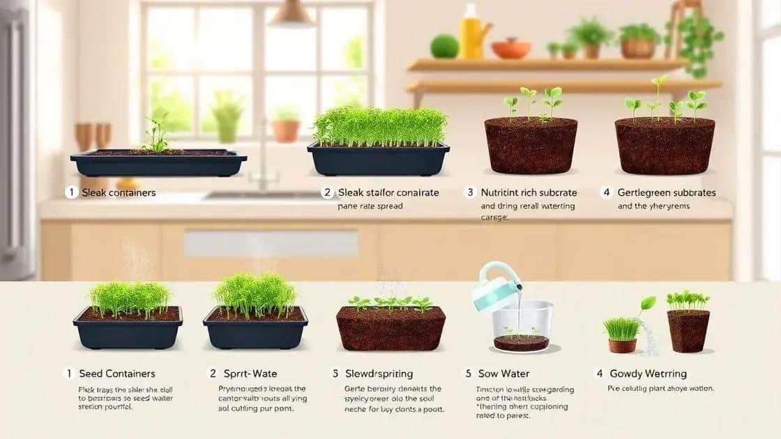 Passo a passo para plantar microverdes em casa