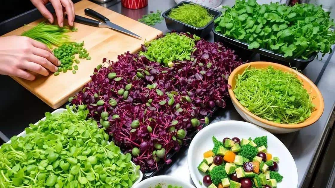 Como colher e usar microverdes na cozinha