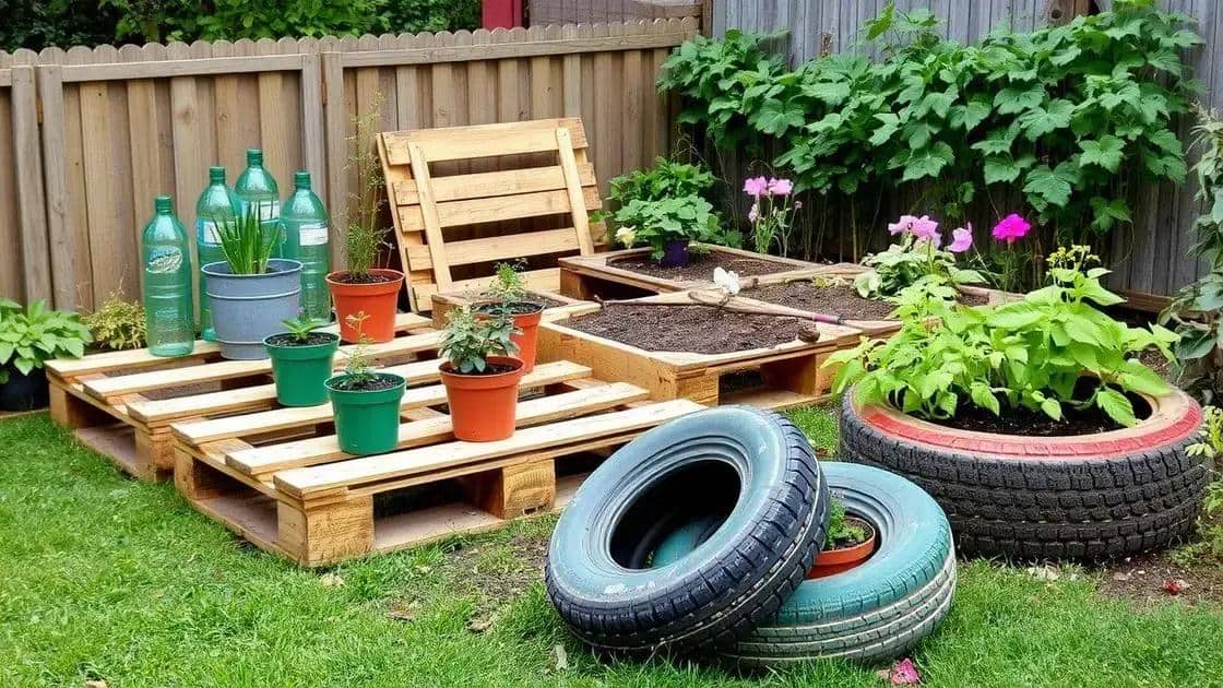 reaproveitamento de materiais no jardim