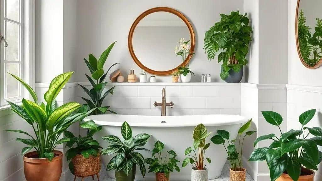 plantas que purificam o ar e embelezam o banheiro