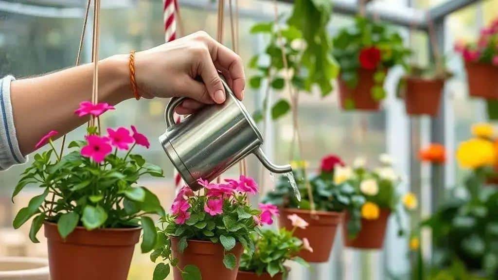 Dicas para cuidar de flores em vasos suspensos