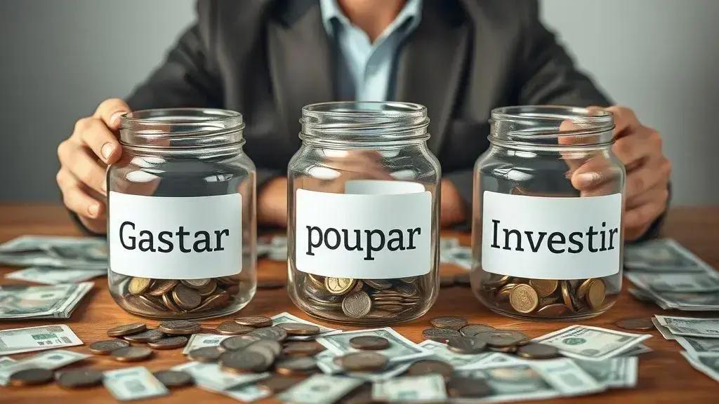 Diferença entre gastar, poupar e investir