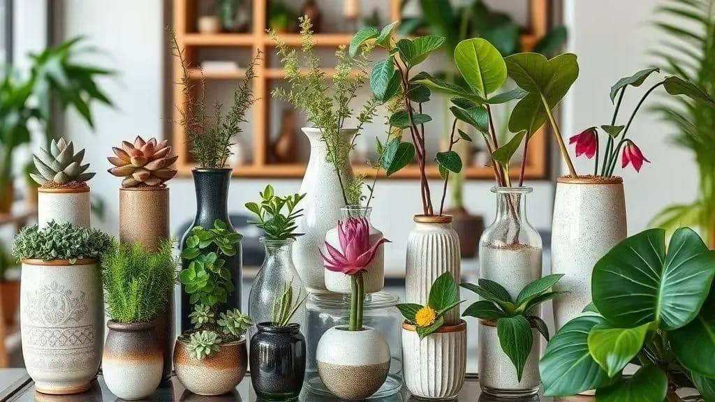 Plantas ideais para usar com vasos decorativos
